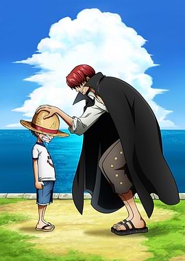 Iconic Moments Brushed young Luffy & Shanks