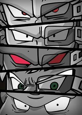 DBZ Eyes Ginyu Force BW