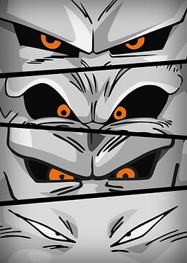 DBZ Eyes Buu Forms BW