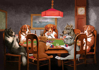 Dogs Playing Poker