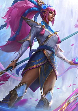 Spirit Blossom Nidalee with a glowing lotus